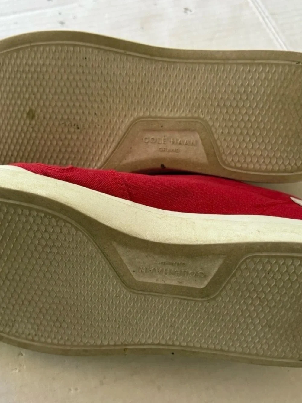COLE HAAN Men's Grandpro Rally Canvas Court Red Sneakers- Size 10.5 M
